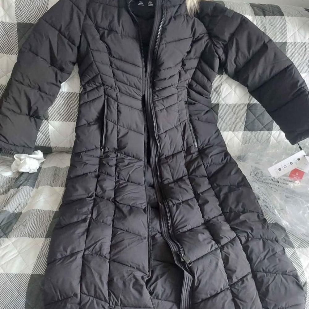 Women's Black Quilted Coat